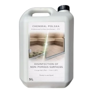 Sauny – dezynfekcja nieporowatych powierzchni, grzybobójczy 5l strefa saun — zdjęcie 1